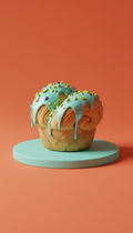 Retro Aqua Pistachio Cruffin